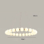 Кольцевая светодиодная люстра со стеклянными шарообразными плафонами Pearls Ring 100 см