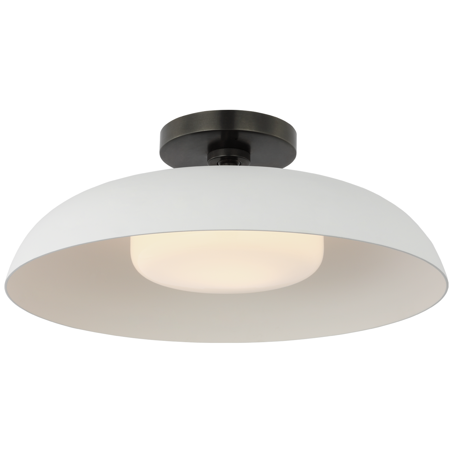 Потолочный светильник Cyrus 16" Flush Mount Amber Lewis AL4040BZ/WHT-WG