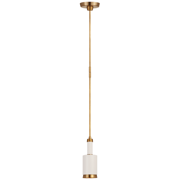 Подвесной светильник VISUAL COMFORT Anders Small Cylindrical Pendant THOMAS O'BRIEN   SC TOB 5097HAB/WHT